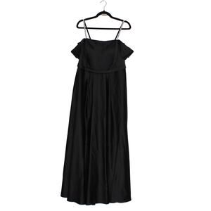 BIANCO Formal Maxi Dress Sparkle Straps Detail in Black Size 16